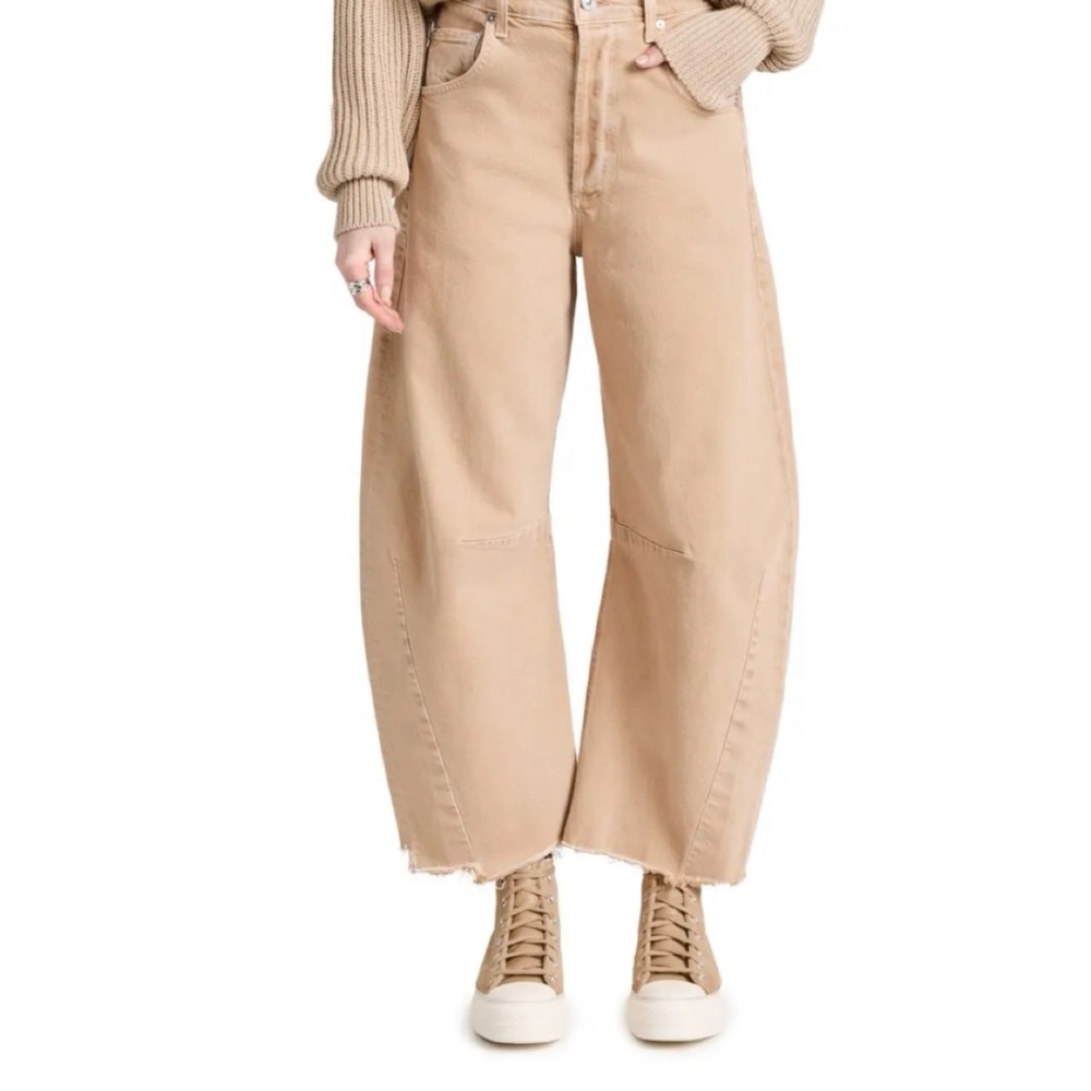 Citizens Of Humanity Tan Barrel Leg Jeans
